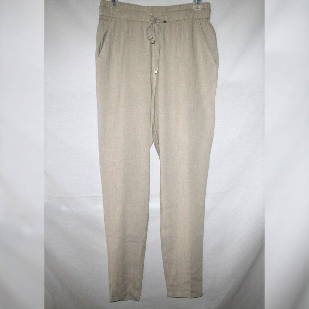 J McLaughlin Pull-on Beige Linen Blend Pant XS